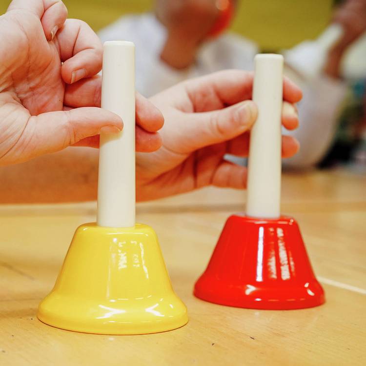 A-Star coloured hand bells set of 8, UK version