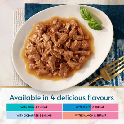 Gourmet Perle Ocean Delicacies wet cat food 12x85g pouches, UK version