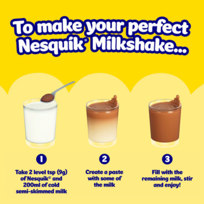 Nesquik chocolate milkshake powder 500g tub, imported from the UK