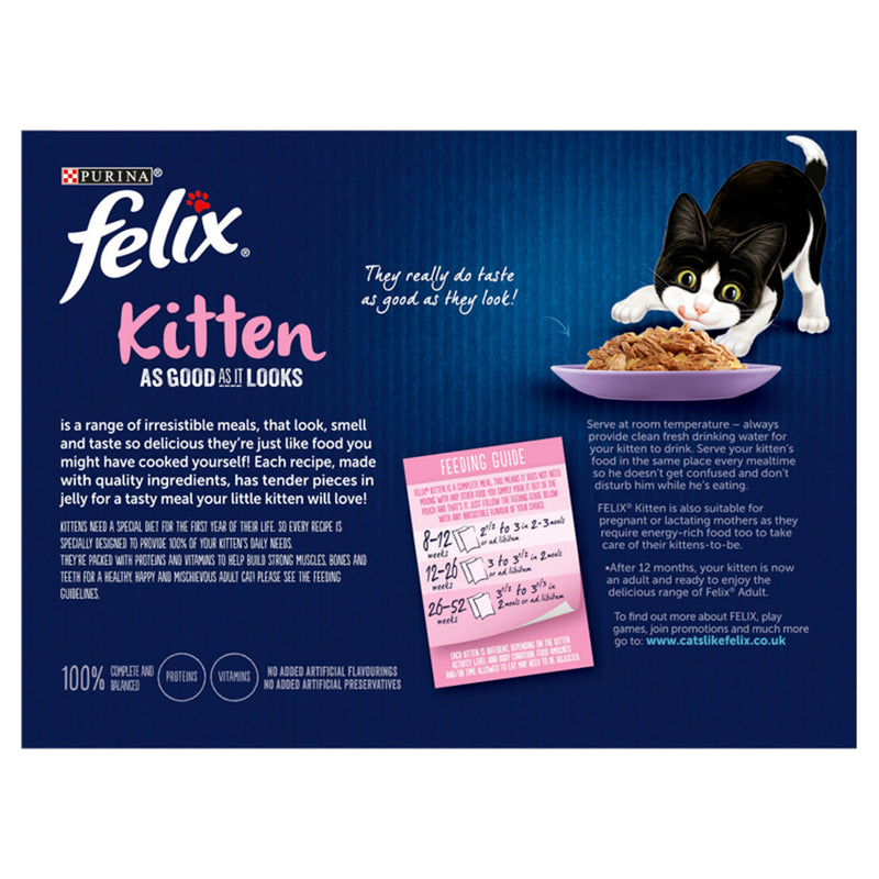 Felix kitten wet food mixed jelly 12 x 85g - British product