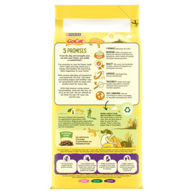 Go-Cat senior chicken dry cat food 2kg, UK version