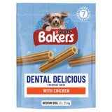 Bakers Dental Delicious chicken medium dog chews 200g - British product