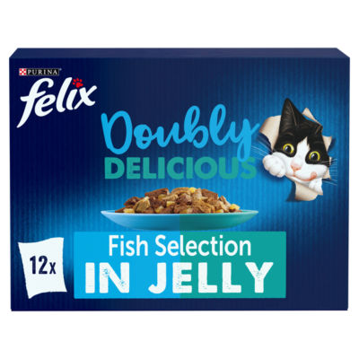 Felix Doubly Delicious Fish Selection in Jelly Cat Food 12x85g