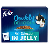 ASDA Felix Doubly Delicious Fish Selection in Jelly Cat Food 12x85g- Buy online at McGrocer