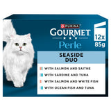 ASDA Gourmet Perle Mini Fillets Seaside Duo Wet Cat Food 12x85g- Buy online at McGrocer