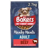 ASDA Bakers Meaty Meals Beef Dry Dog Food 2.7kg- Buy online at McGrocer