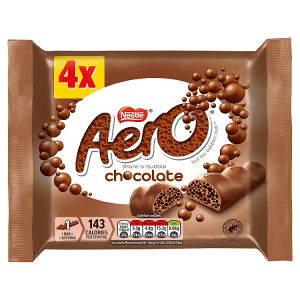 Aero Milk Chocolate Bubbly Bar 4 Pack