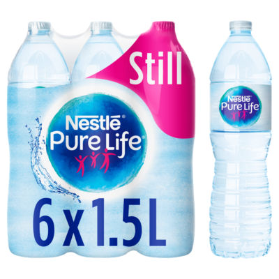 Nestle Pure Life still spring water 6x1.5L (British brand)