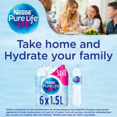 Nestle Pure Life still spring water 6x1.5L (British brand)