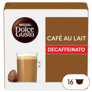 Nescafe Dolce Gusto Cafe au Lait Decaffeinated Coffee Pods