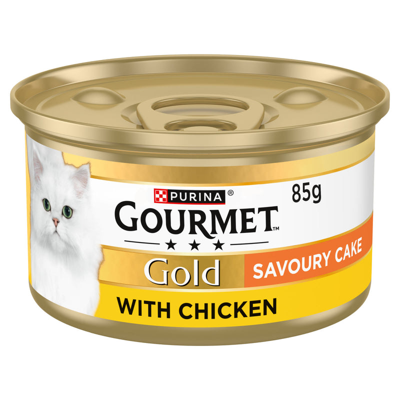 GOURMET Gold chicken savoury cake wet cat food 85g, UK version