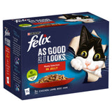ASDA Felix As Good As It Looks Meaty Selection in Jelly Wet Cat Food 12x85g- Buy online at McGrocer