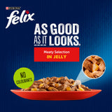 Felix Wet Cat Food Meaty Selection in Jelly 12x85g - British product