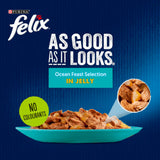 FELIX wet cat food Ocean Feasts 40x85g, imported from the UK