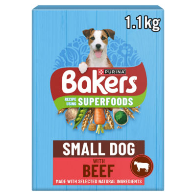 Bakers beef dry dog food for small dogs 1.1kg - British product
