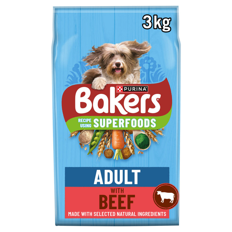 Bakers beef with vegetables dry dog food 3kg - British product