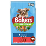 ASDA Bakers Superfoods Beef with Vegetables Dry Dog Food 3kg- Buy online at McGrocer