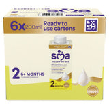 SMA follow-on baby milk 6 months+ multipack 6x200ml (British brand)