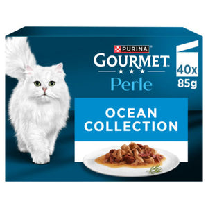 Gourmet Perle Mini Fillets Ocean Collection Wet Cat Food 40x85g