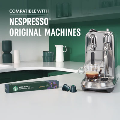 Starbucks Dark Espresso Roast coffee capsules 10 pack, imported from the UK