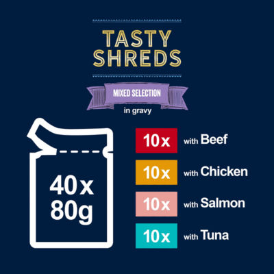 Felix wet cat food Mixed Selection in Gravy 40x80g - British product
