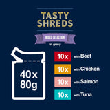 Felix wet cat food Mixed Selection in Gravy 40x80g - British product