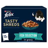 ASDA Felix Tasty Shreds Fish Selection in Gravy Wet Cat Food 12x80g- Buy online at McGrocer