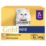 ASDA Gourmet Gold Senior 7+ Pate Fish Wet Cat Food 8x85g- Buy online at McGrocer
