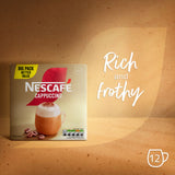Nescafe Cappuccino Instant Coffee 12 x 15.5g Sachets, imported from the UK
