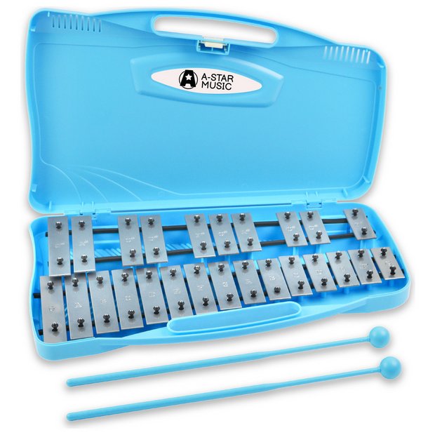 A-Star glockenspiel chromatic 25 note blue, imported from the UK