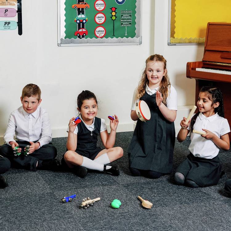 A-Star 10-piece handheld percussion set for children - British product