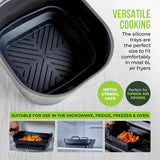 Tower silicone air fryer trays foldable square 21.5cm - British product