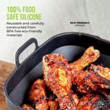 Tower silicone air fryer trays foldable square 21.5cm - British product