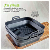 Tower silicone air fryer trays foldable square 21.5cm - British product