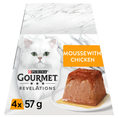 ASDA GOURMET Revelations Mousse Chicken Wet Cat Food 4x57g- Buy online at McGrocer