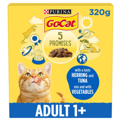 GO-CAT herring vegetable cat food 320g - British product