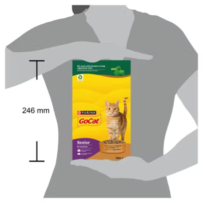Go Cat senior chicken and turkey dry cat food 750g, UK version