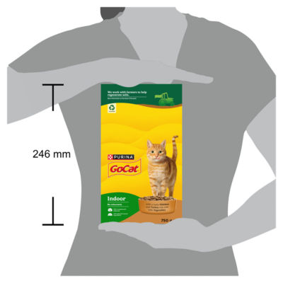 GO-CAT Indoor Chicken dry cat food 750g - British product