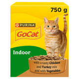 GO-CAT Indoor Chicken dry cat food 750g - British product