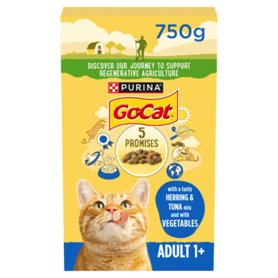 ASDA Go Cat Herring and Tuna Dry Cat Food 750g- Buy online at McGrocer