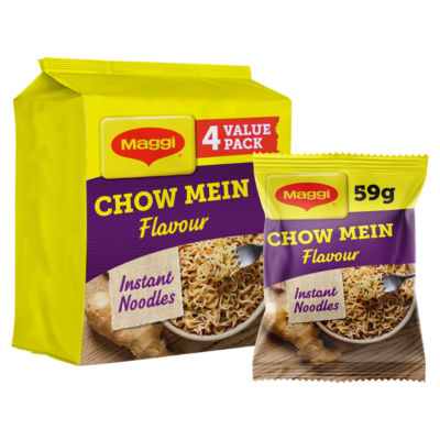 Maggi instant noodles Chow Mein flavour 4x59.2g, imported from the UK