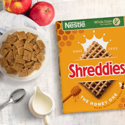 Nestlé Shreddies Honey Malted Wheats Breakfast Cereal 460g, imported from the UK