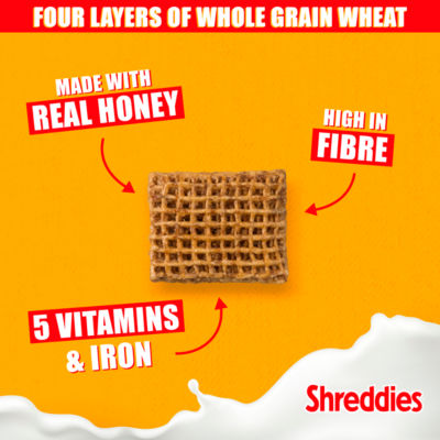 Nestlé Shreddies Honey Malted Wheats Breakfast Cereal 460g, imported from the UK