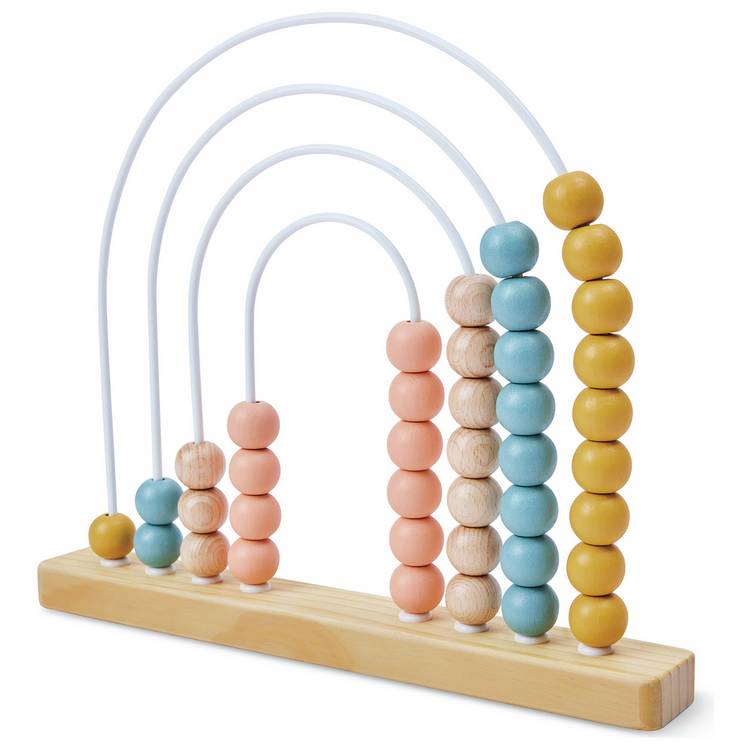 Chad Valley wooden abacus toy for toddlers, imported from the UK