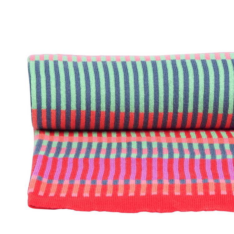 Margo Selby knitted throw red 150x125cm, imported from the UK