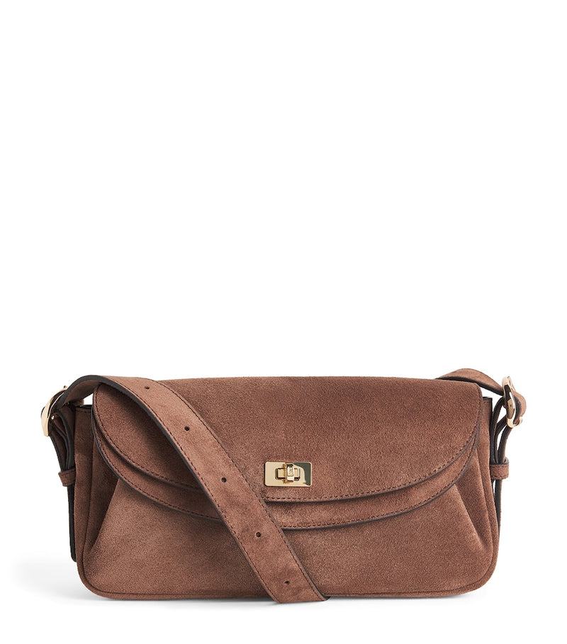 Sandro Paris suede Le Mambo shoulder bag (British brand)