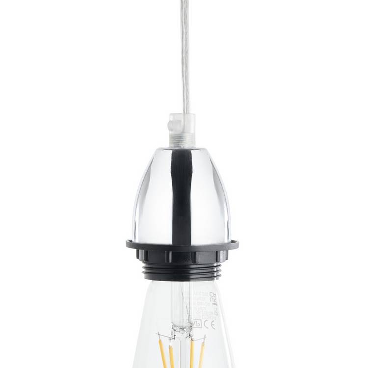 Habitat polished chrome pendant light with adjustable drop, UK version