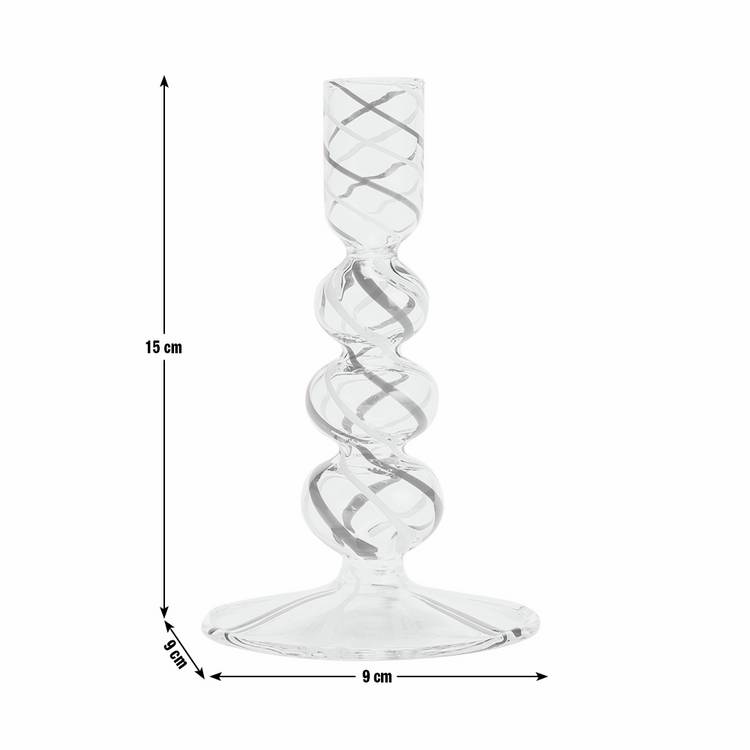 Habitat swirled glass small candle stick (British brand)