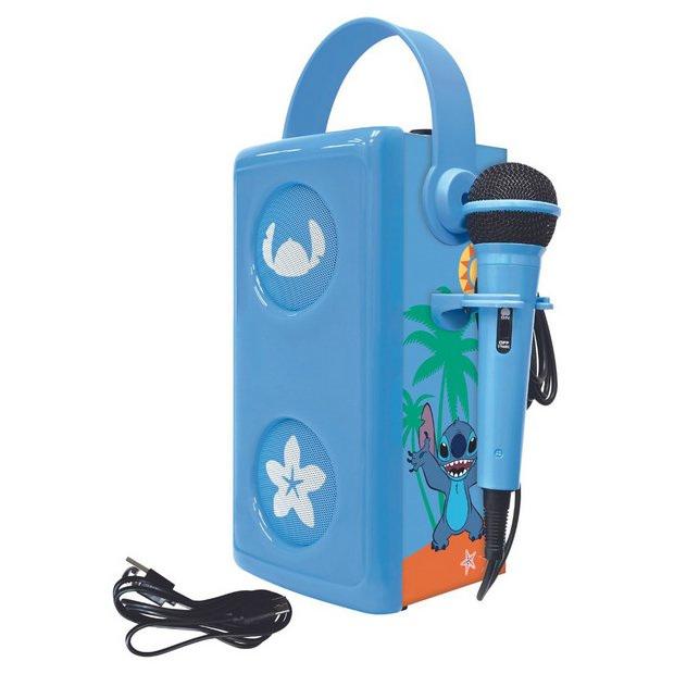 Disney Stitch themed karaoke Bluetooth speaker with microphone (British brand)