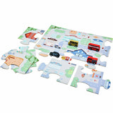 Chad Valley city jigsaw puzzle with vehicles, imported from the UK